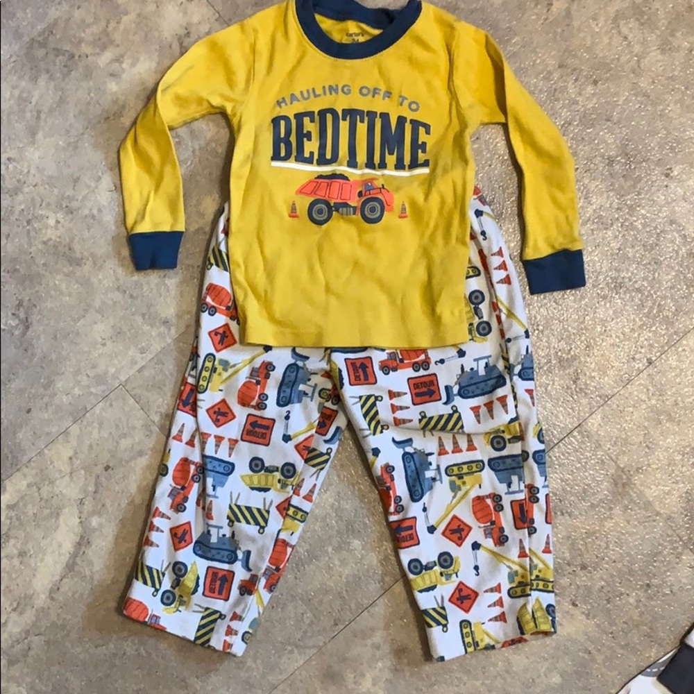 Boys construction truck pajamas
